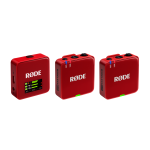 RØDE Wireless GO GEN3 két csatornás vezeték nélküli mikrofon rendszer, piros RØDE Wireless GO GEN3 két csatornás vezeték nélküli mikrofon rendszer, piros