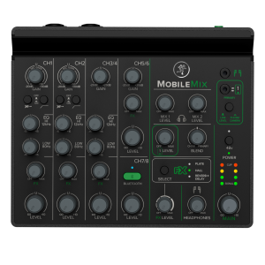 MACKIE MobileMix 8 csatornás, USB-ről táplálható keverő audiovizuális tartalomgyártáshoz, élőhangosításhoz és streameléshez