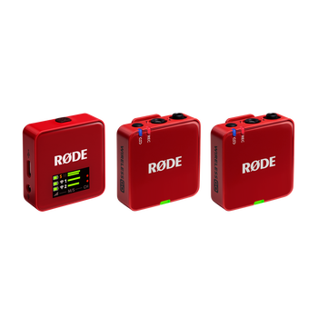 RØDE Wireless GO GEN3 két csatornás vezeték nélküli mikrofon rendszer, piros RØDE Wireless GO GEN3 két csatornás vezeték nélküli mikrofon rendszer, piros