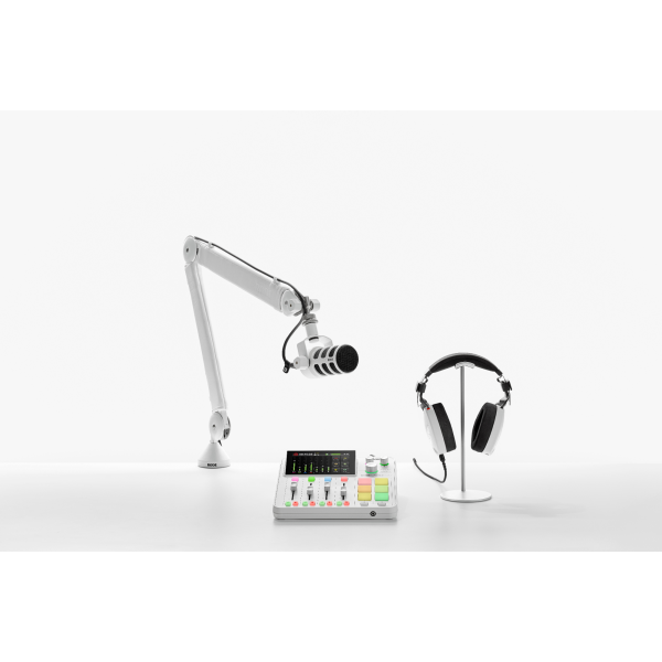RØDE PodMic dinamikus broadcast és podcast mikrofon, fehér