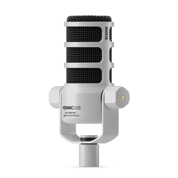 RØDE PodMic USB dinamikus broadcast és podcast mikrofon (XLR / USB), fehér