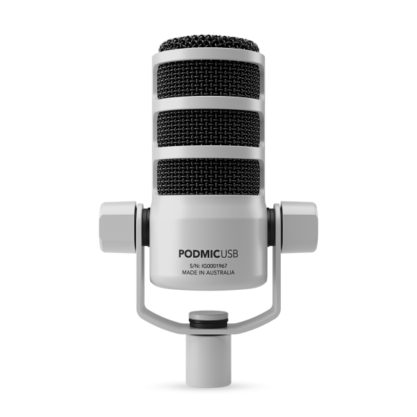 RØDE PodMic USB dinamikus broadcast és podcast mikrofon (XLR / USB), fehér