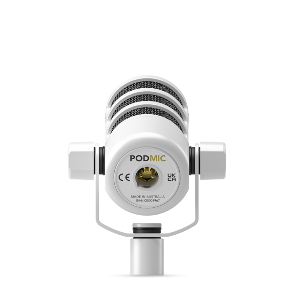 RØDE PodMic dinamikus broadcast és podcast mikrofon, fehér