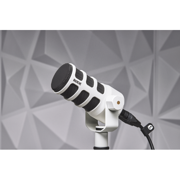 RØDE PodMic dinamikus broadcast és podcast mikrofon, fehér