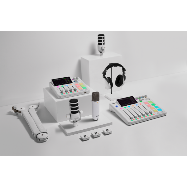 RØDE PodMic USB dinamikus broadcast és podcast mikrofon (XLR / USB), fehér