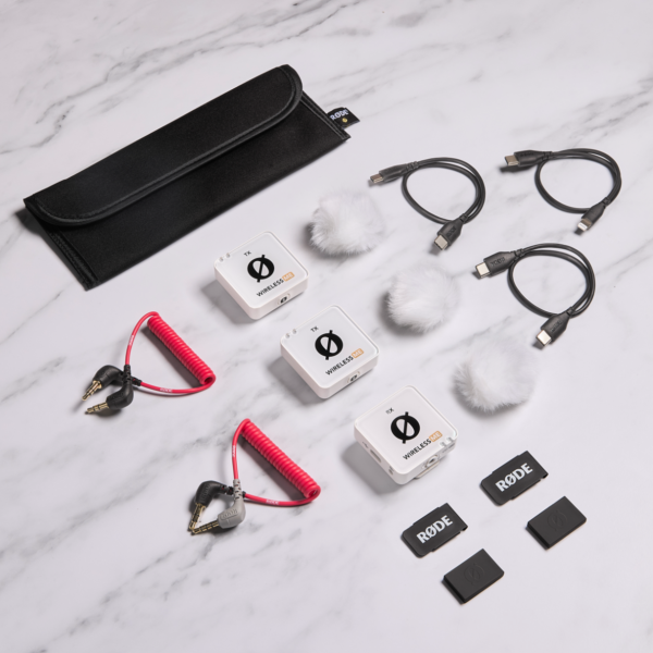 RØDE Wireless ME Dual két csatornás vezeték nélküli mikrofon rendszer, fehér