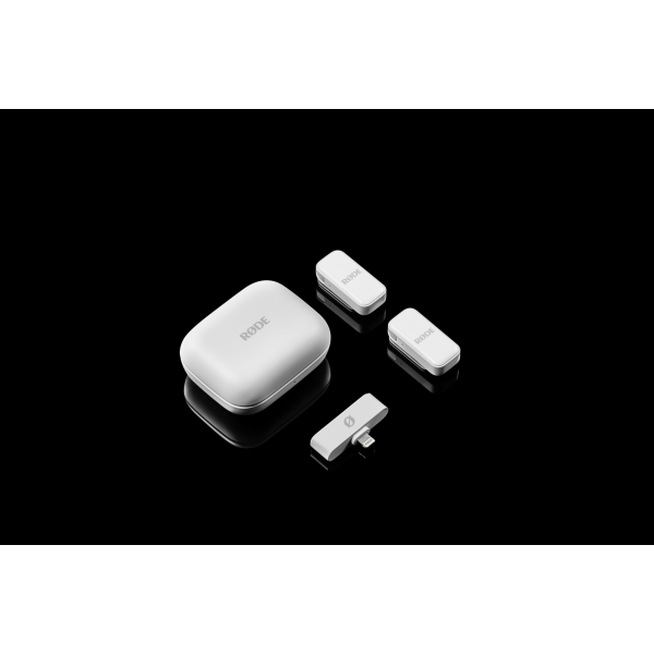 RØDE Wireless Micro-L két csatornás kompakt vezeték nélküli mikrofon (Lightning), fehér RØDE Wireless Micro-L két csatornás kompakt vezeték nélküli mikrofon (Lightning), fehér