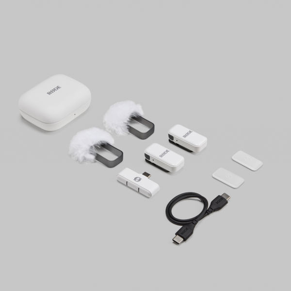 RØDE Wireless Micro-C két csatornás kompakt vezeték nélküli mikrofon (USB-C), fehér RØDE Wireless Micro-C két csatornás kompakt vezeték nélküli mikrofon (USB-C), fehér