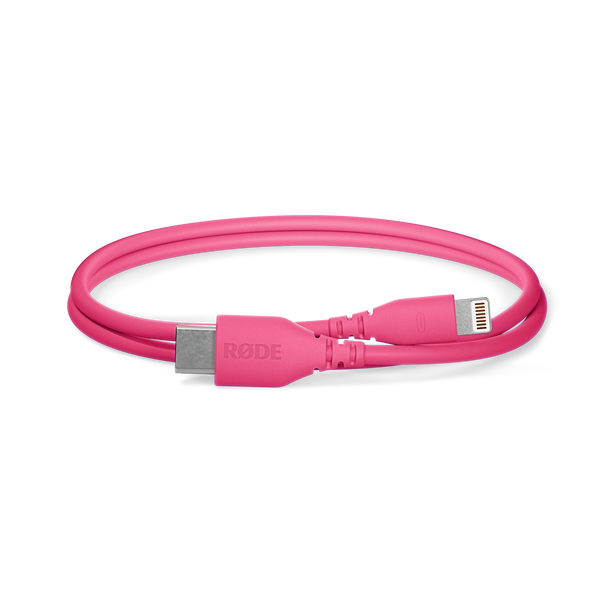 RØDE SC21-P USB-C - Lightning átalakító kábel, 0.3m, rózsaszín