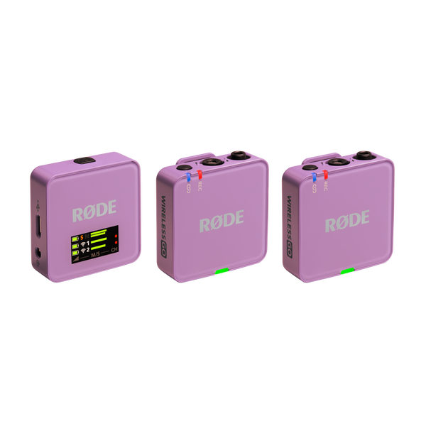 RØDE Wireless GO GEN3 két csatornás vezeték nélküli mikrofon rendszer, halványlila