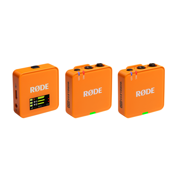 RØDE Wireless GO GEN3 két csatornás vezeték nélküli mikrofon rendszer, narancssárga