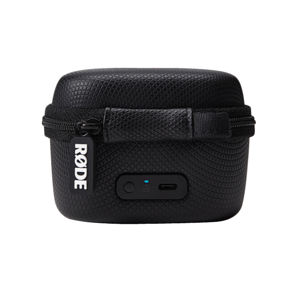 RØDE Wireless GO GEN3 Charge Case+ töltő és tartó tokkal csomagban, fekete
