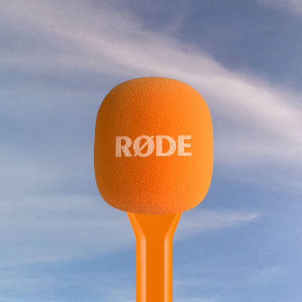 RØDE Interview GO mikrofonfogó nyél vezeték néküli mikrofonokhoz, narancssárga