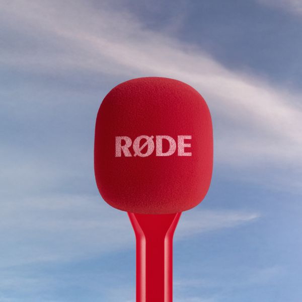 RØDE Interview GO mikrofonfogó nyél vezeték néküli mikrofonokhoz, piros