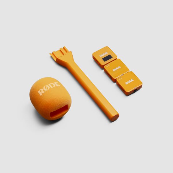 RØDE Interview GO mikrofonfogó nyél vezeték néküli mikrofonokhoz, narancssárga