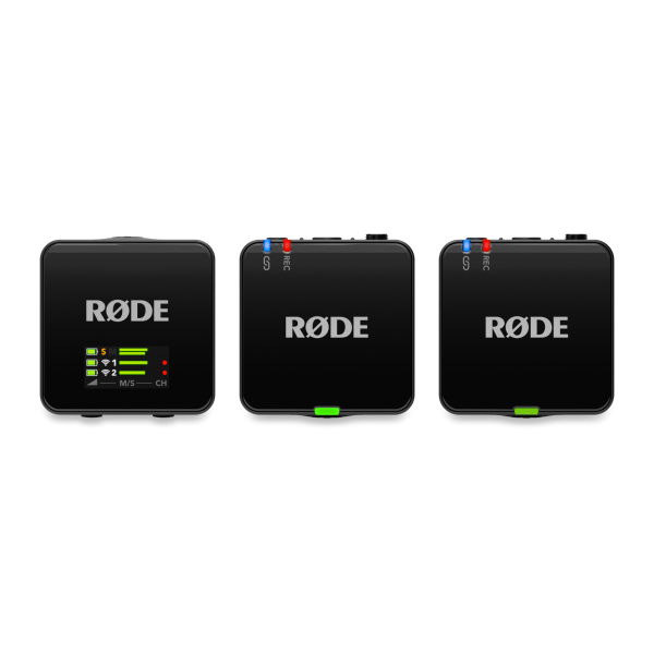 RØDE Wireless GO GEN3 Charge Case+ töltő és tartó tokkal csomagban, fekete