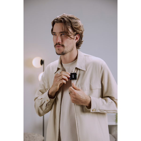 RØDE Wireless GO GEN3 Charge Case+ töltő és tartó tokkal csomagban, fekete