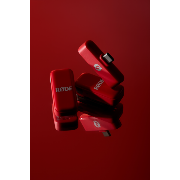 RØDE Wireless Micro-C két csatornás kompakt vezeték nélküli mikrofon (USB-C), piros