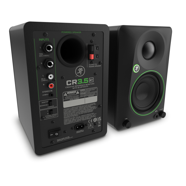 MACKIE CR3.5BT 3,5"-os aktív stúdiómonitor pár hangszínszabályzóval és Bluetooth kapcsolattal