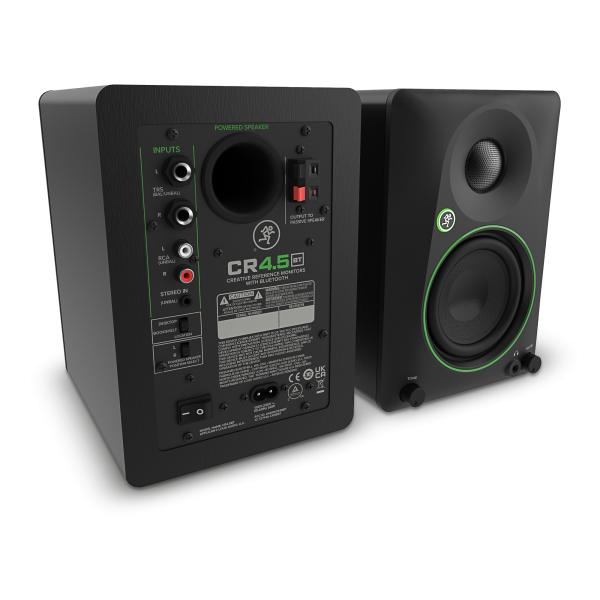 MACKIE CR4.5BT 4,5"-os aktív stúdiómonitor pár hangszínszabályzóval és Bluetooth kapcsolattal